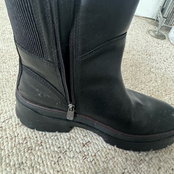Women’s Timberland black boots leather size 8.5 - Picture 3 of 4